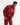 Man in a red sauna suit tracksuit with a white boxraw logo on the chest as well as adjustable wrist straps and made from polyester.