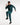 Man in a green sauna suit tracksuit with a white boxraw logo on the chest as well as adjustable wrist straps and made from polyester.