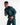 Man in a green sauna suit tracksuit with a white boxraw logo on the chest as well as adjustable wrist straps and made from polyester.